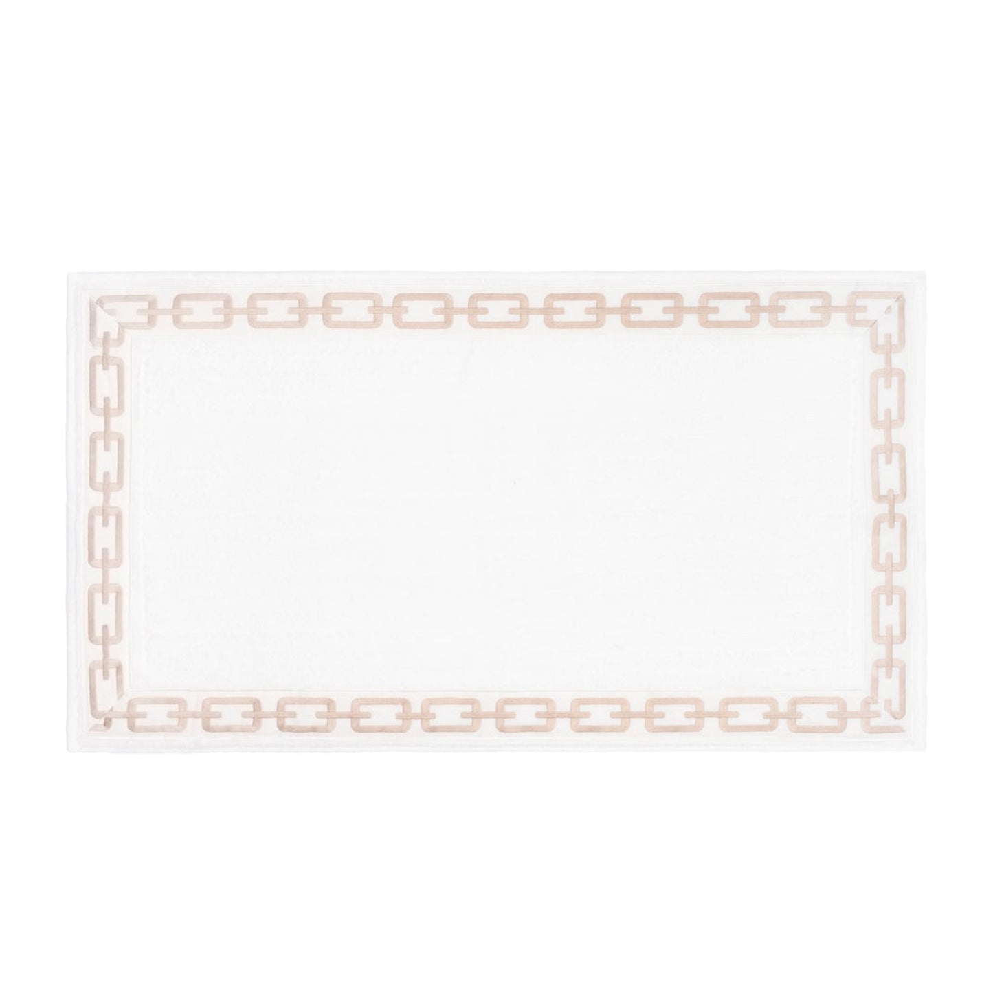 Chain Embroidery Cotton Bath Mat