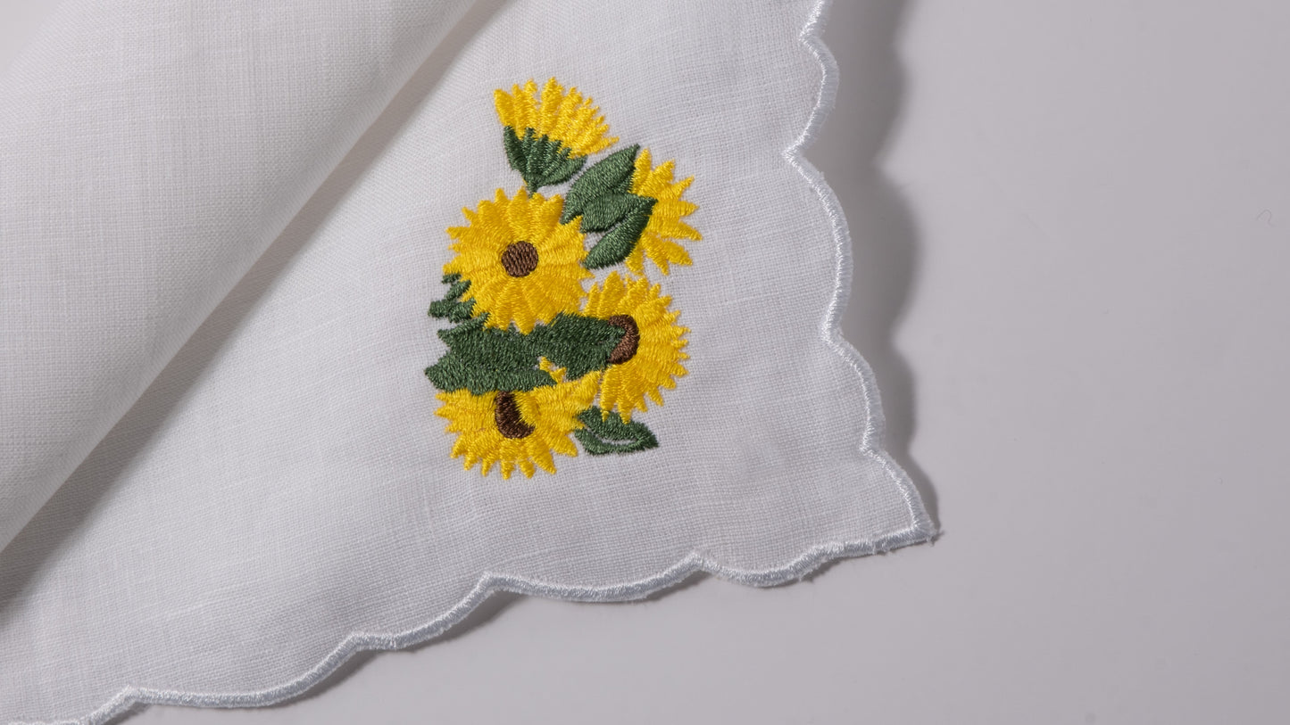 Sunflower Linen Napkins (Set of 2)