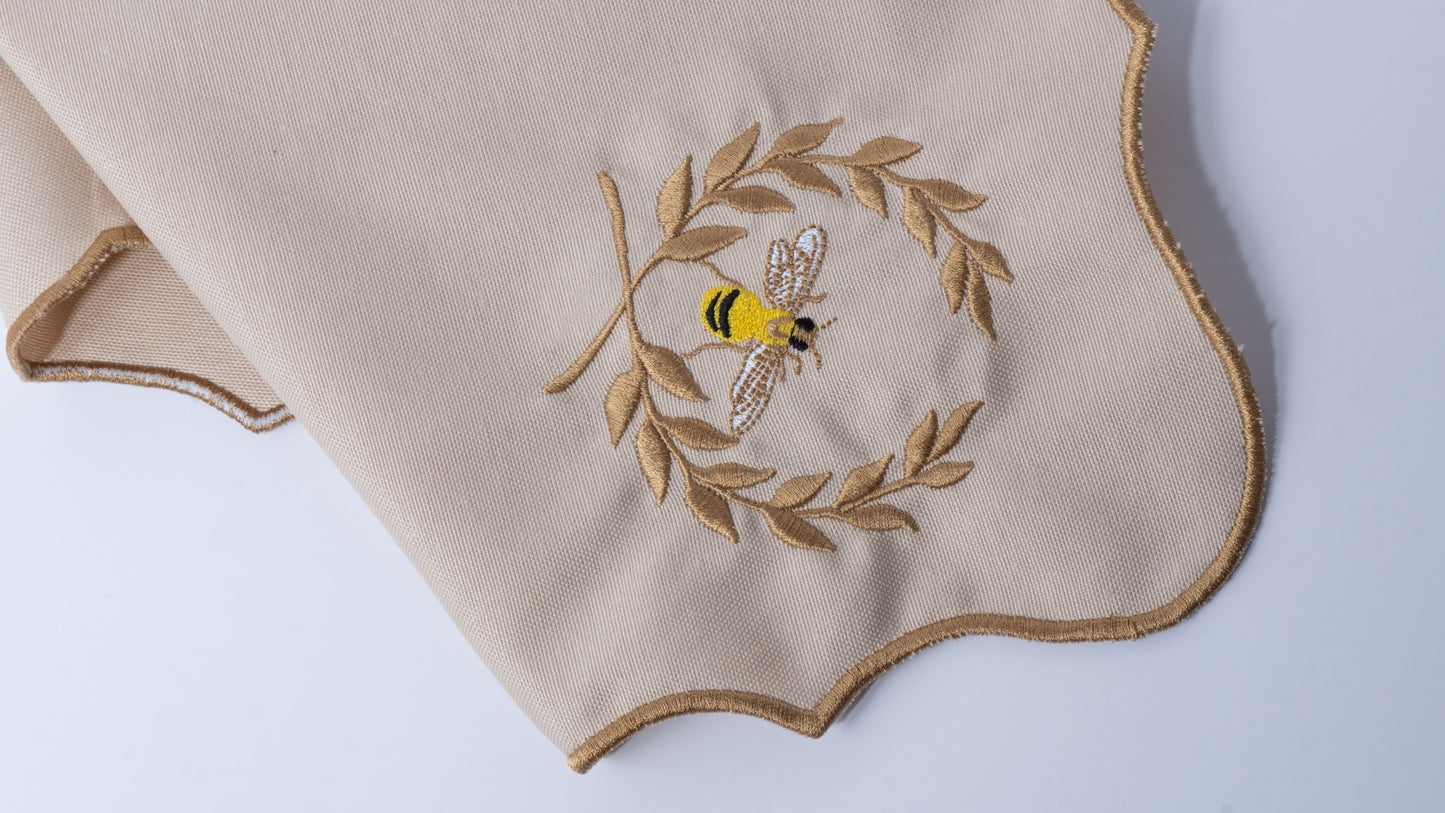 Bee Embroidery Cotton Placemats (Set of 2)