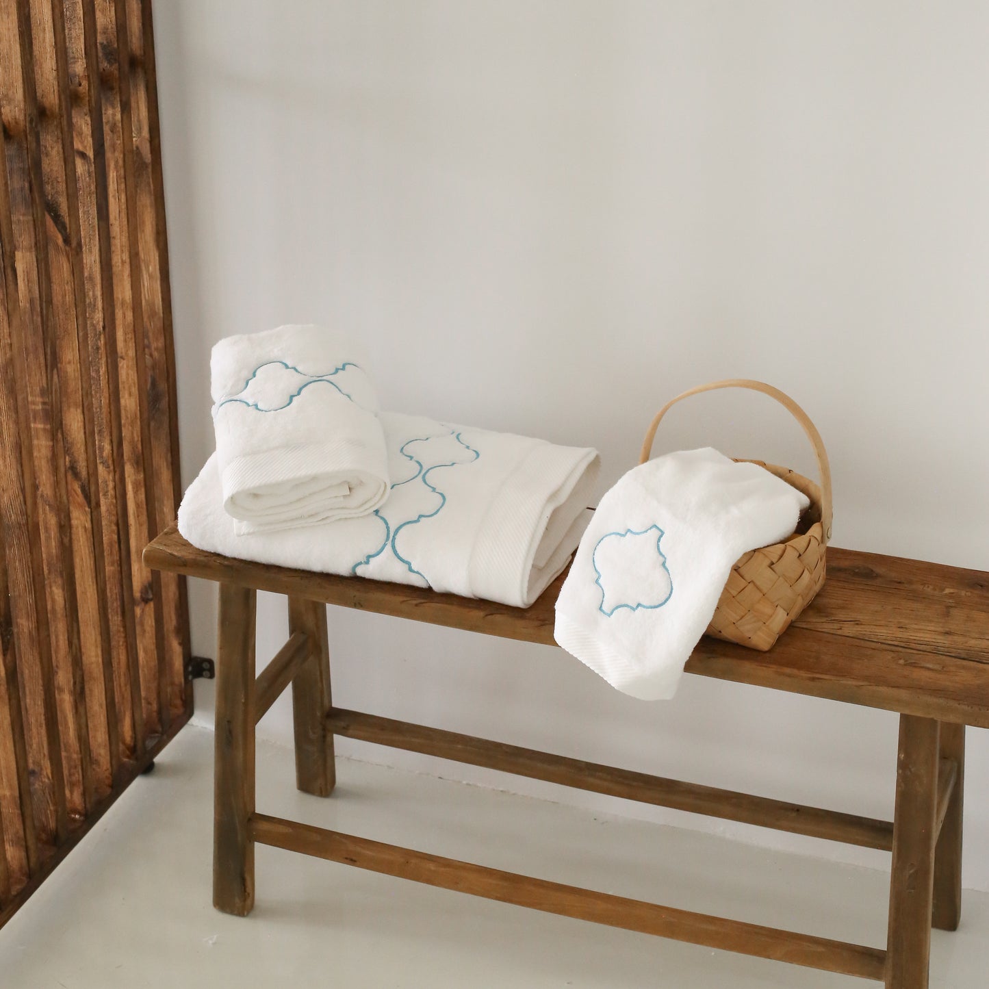 Turquoise Catena Face Towel