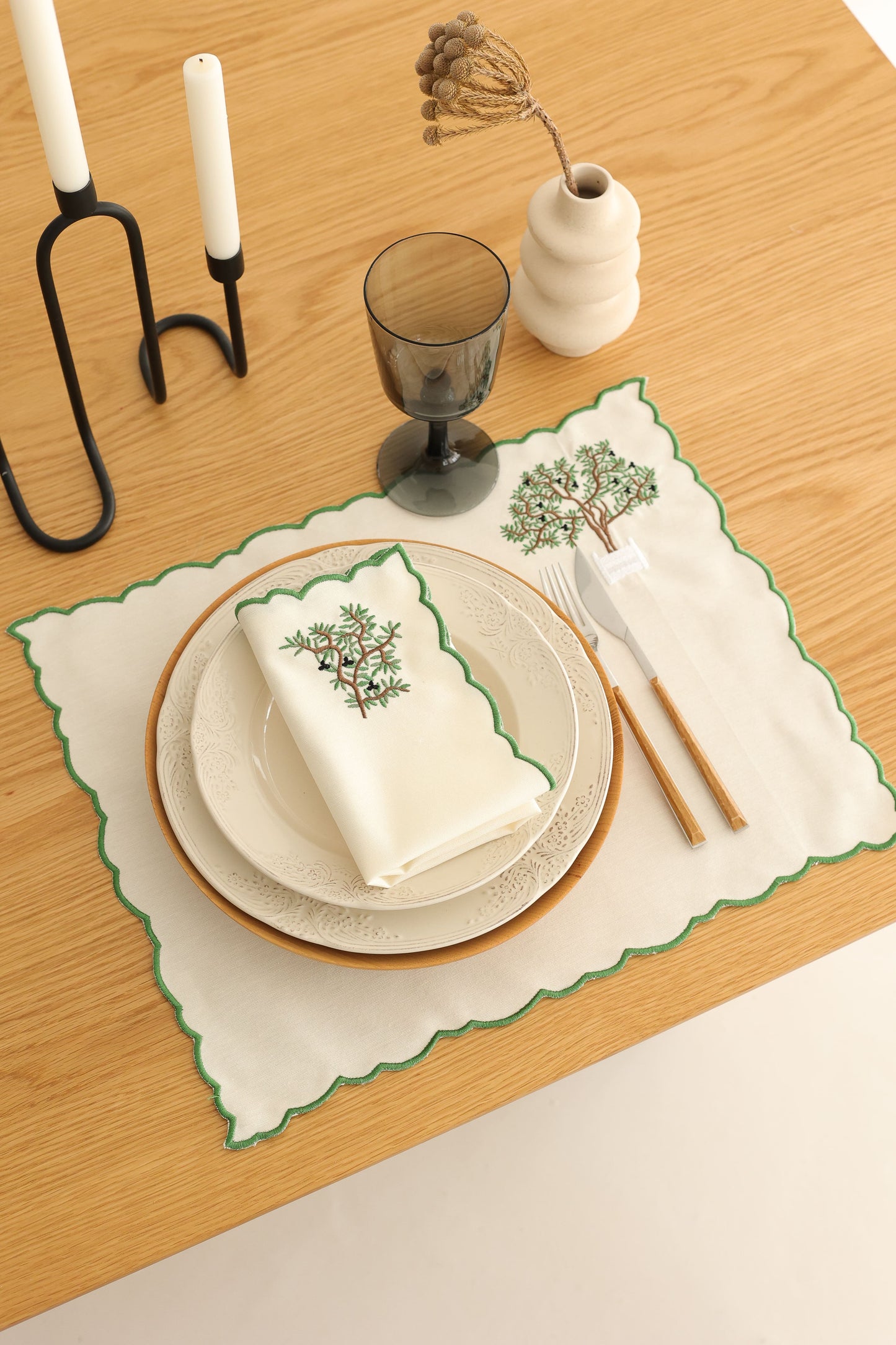 Olive Tree Cotton Placemats (Set of 2)