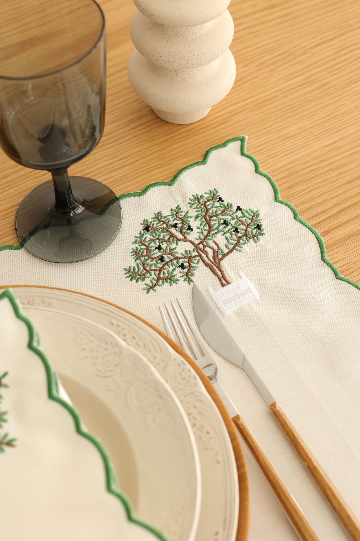 Olive Tree Cotton Placemats (Set of 2)