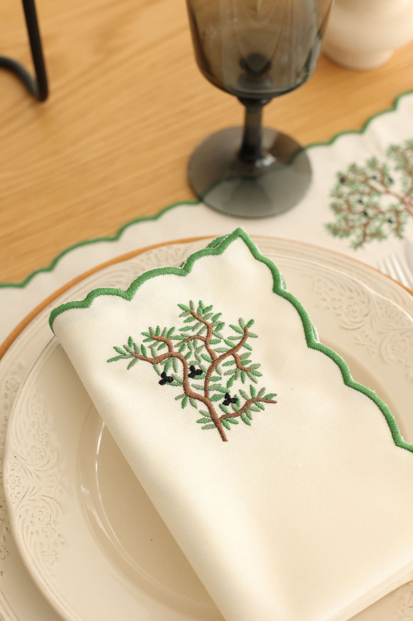 Olive Tree Cotton Placemats (Set of 2)