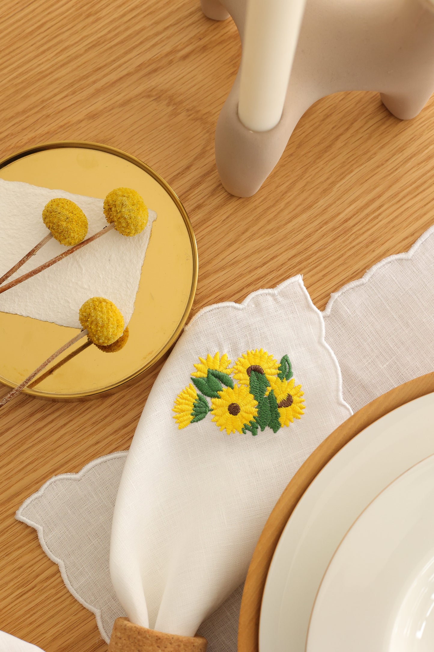 Sunflower Linen Napkins (Set of 2)
