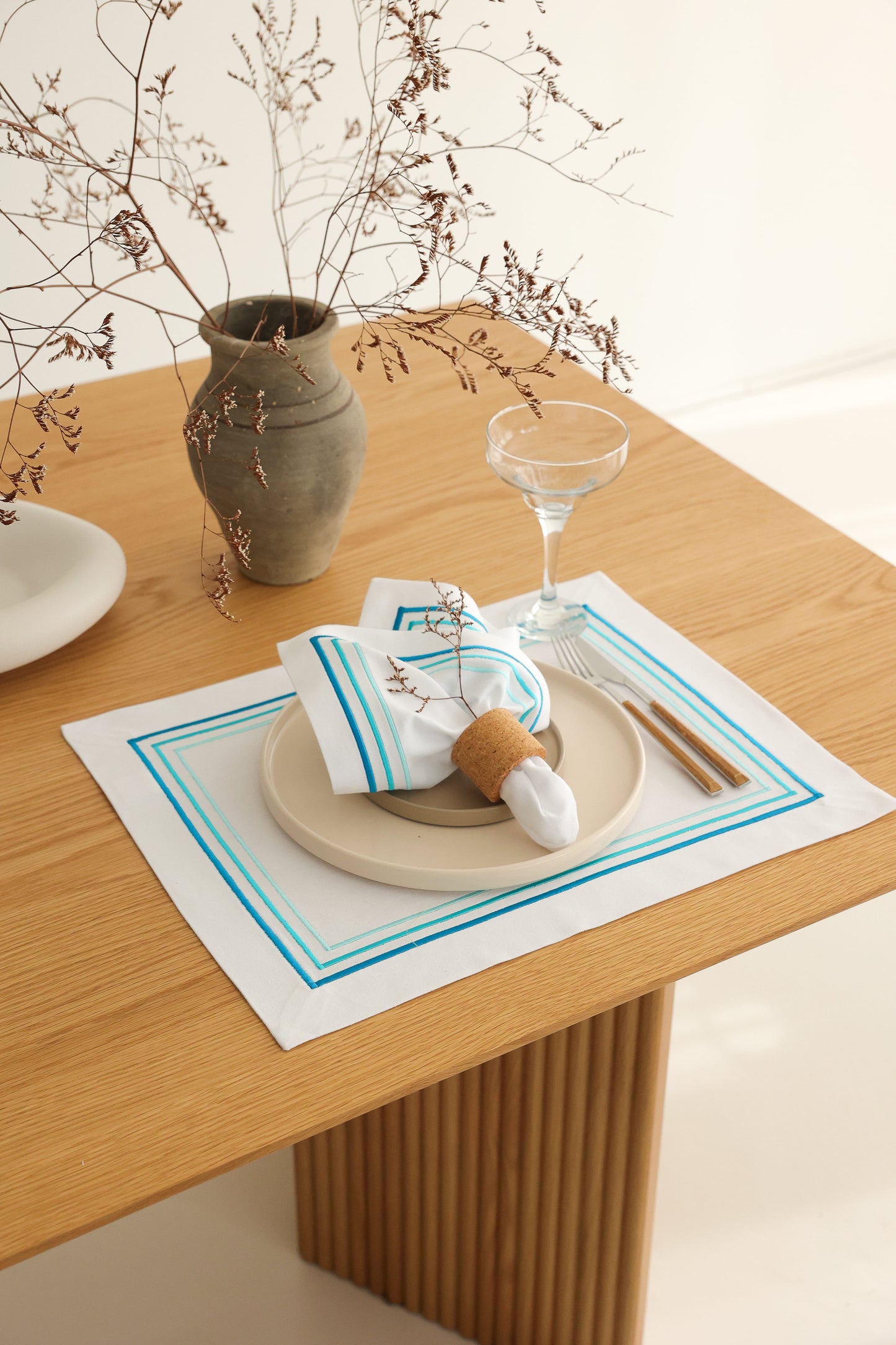 Aqua Cotton Napkins ( Set of 2)
