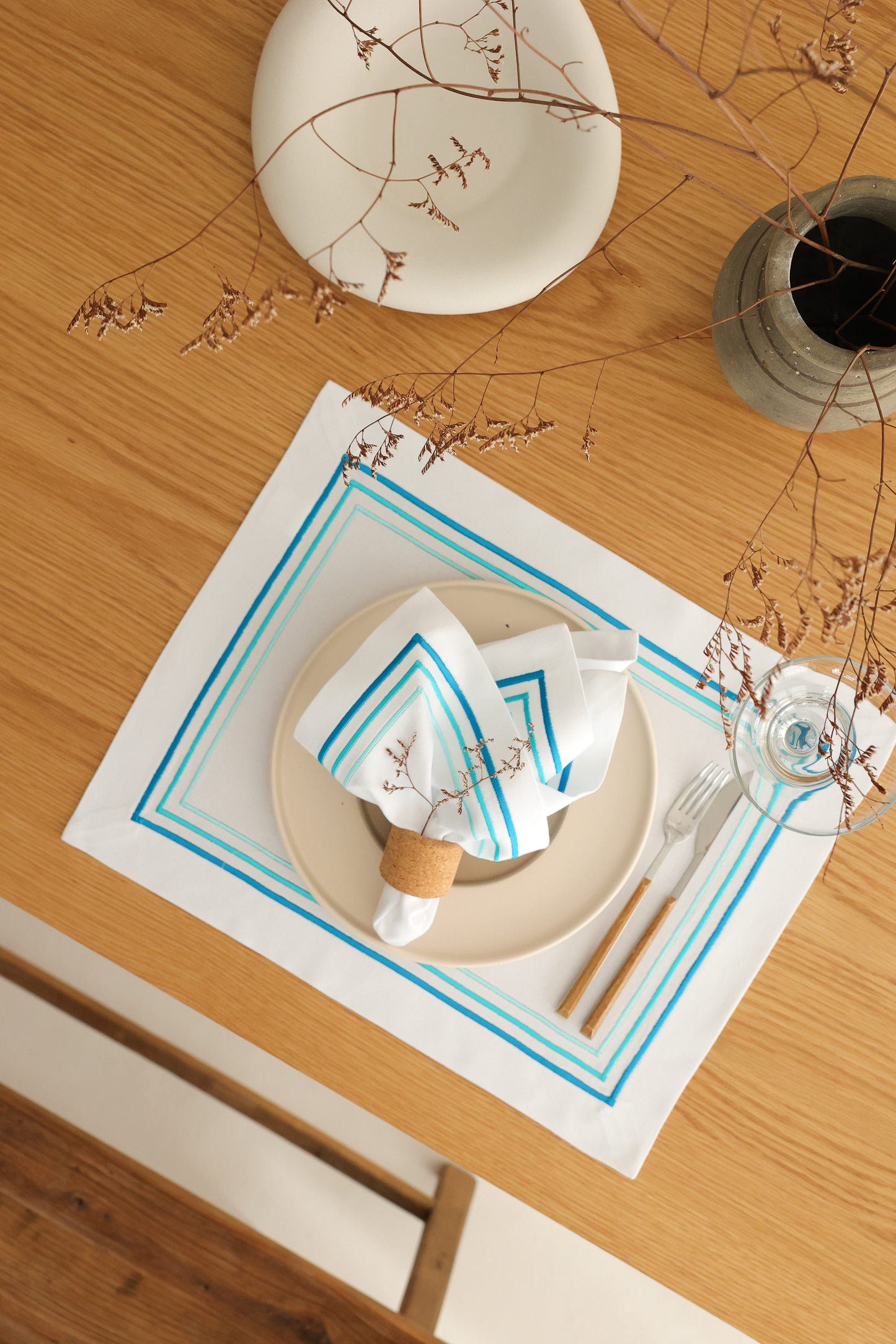 Aqua Cotton Napkins ( Set of 2)