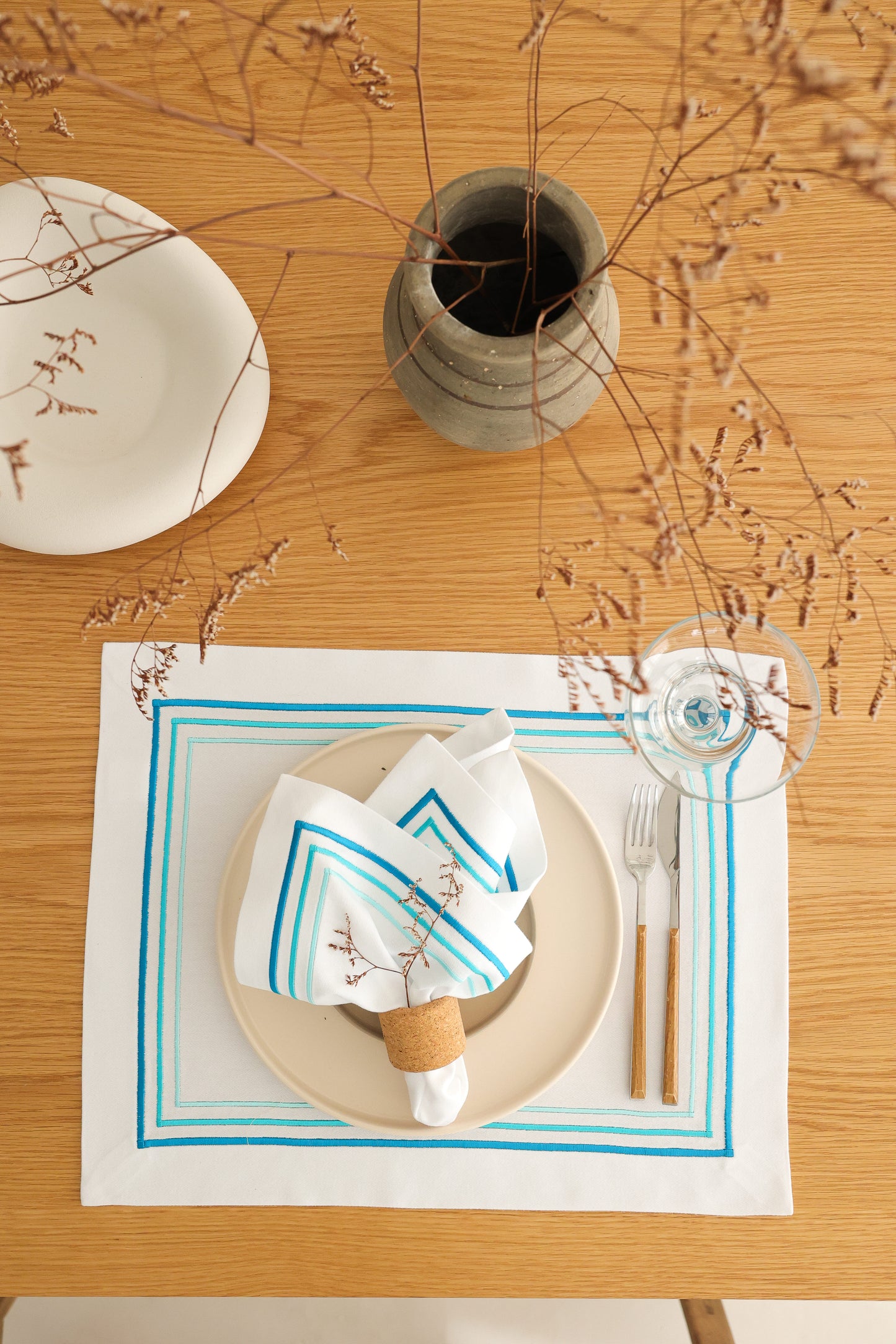 Aqua Cotton Napkins ( Set of 2)