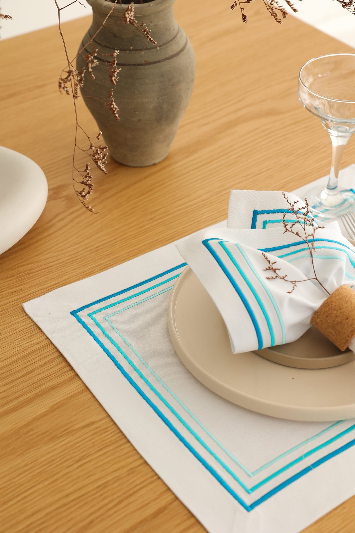 Aqua Cotton Napkins ( Set of 2)