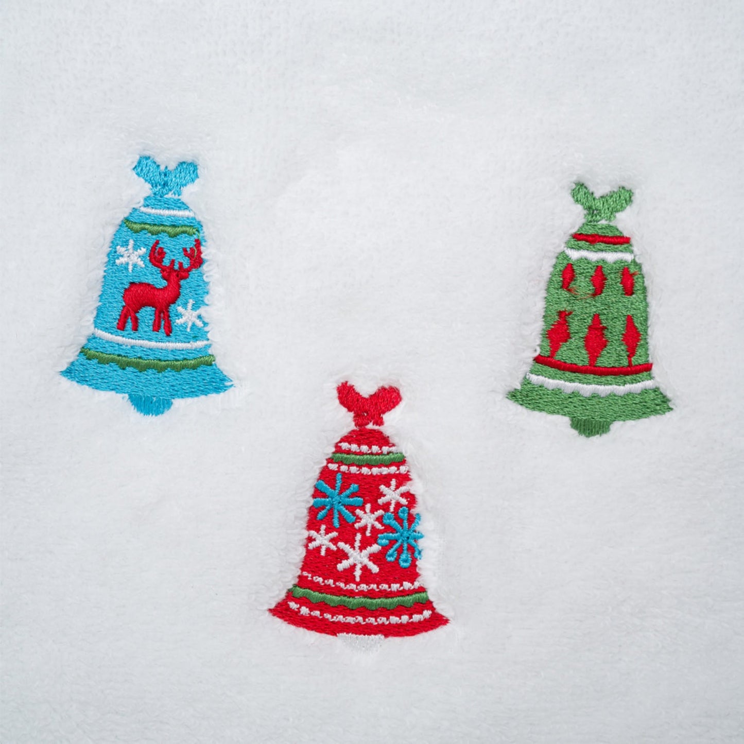 Christmas Bells Embroidery Hand Towel