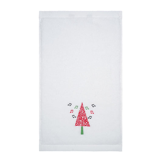 Christmas Tree Embroidery Hand Towel