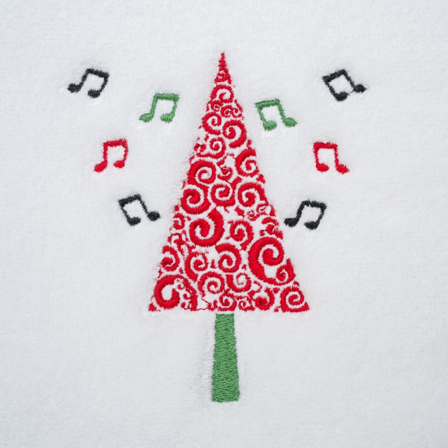 Christmas Tree Embroidery Hand Towel