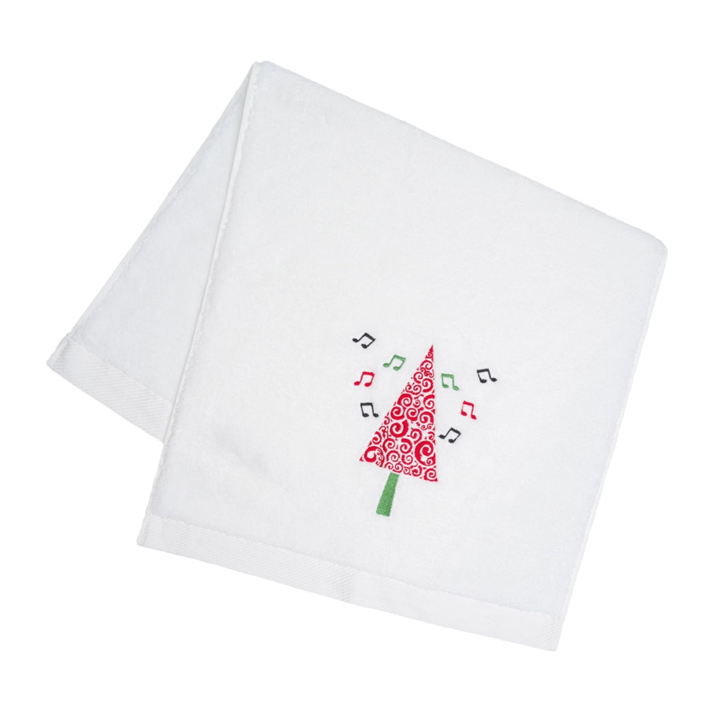 Christmas Tree Embroidery Face Towel