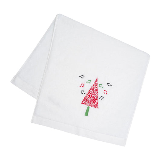 Christmas Tree Embroidery Face Towel
