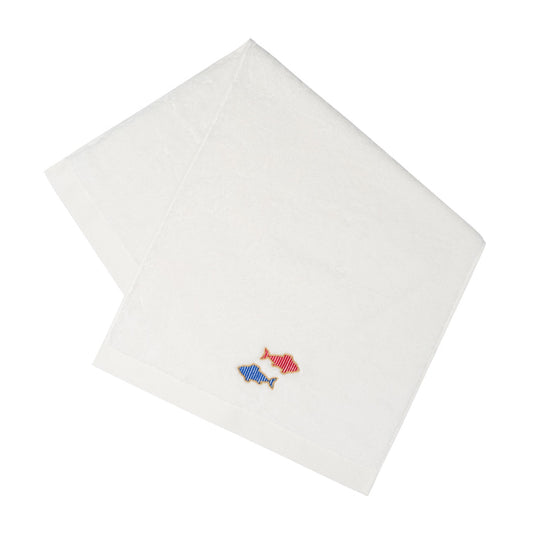 Fish Embroidery Face Towel