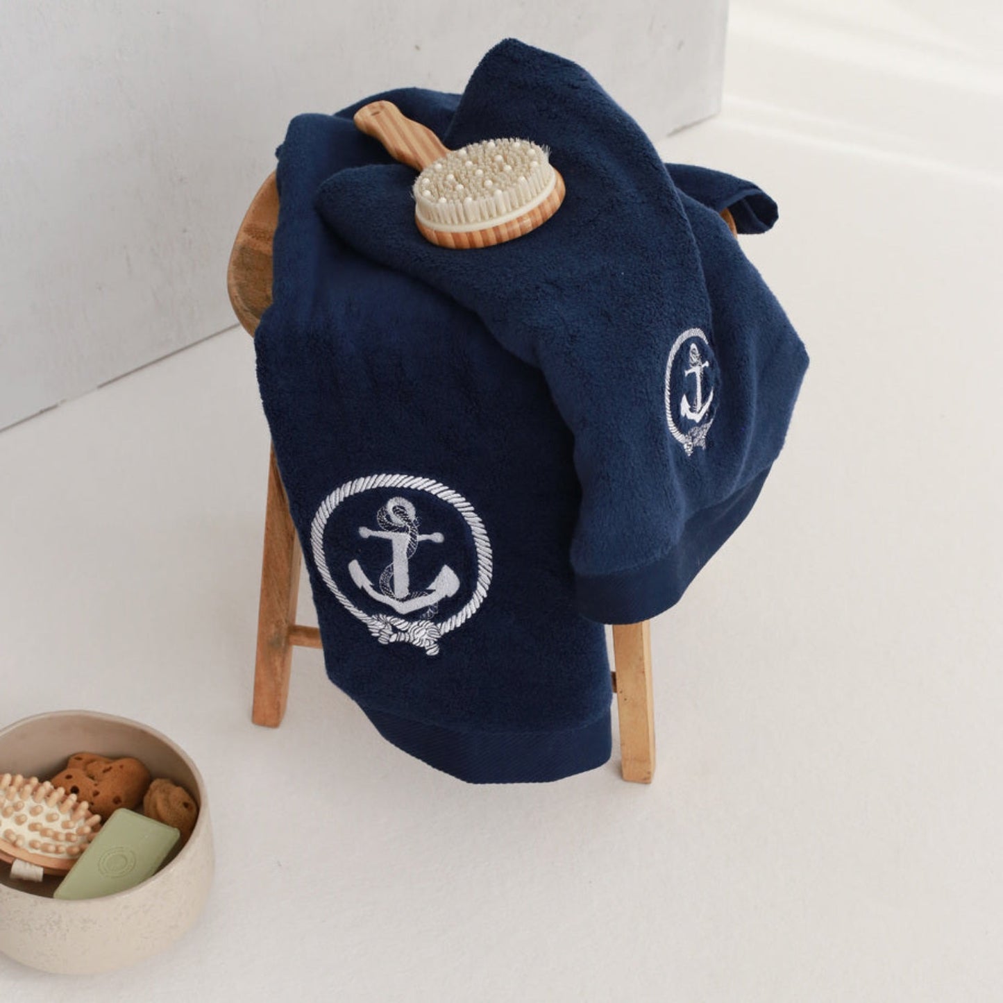 Anchor Embroidery Face Towel