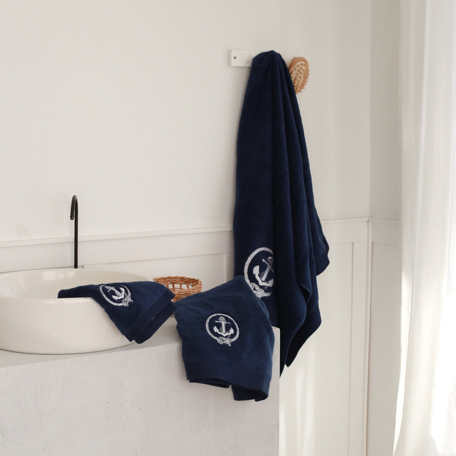 Anchor Embroidery Face Towel