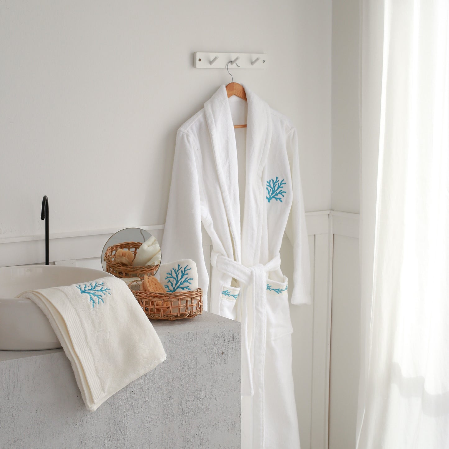 Turquoise Coral Towel