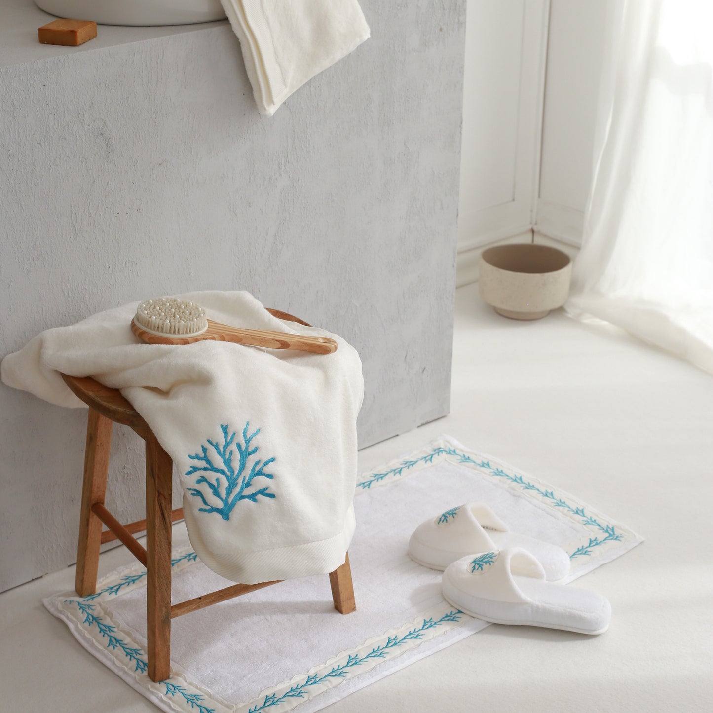 Turquoise Coral Towel