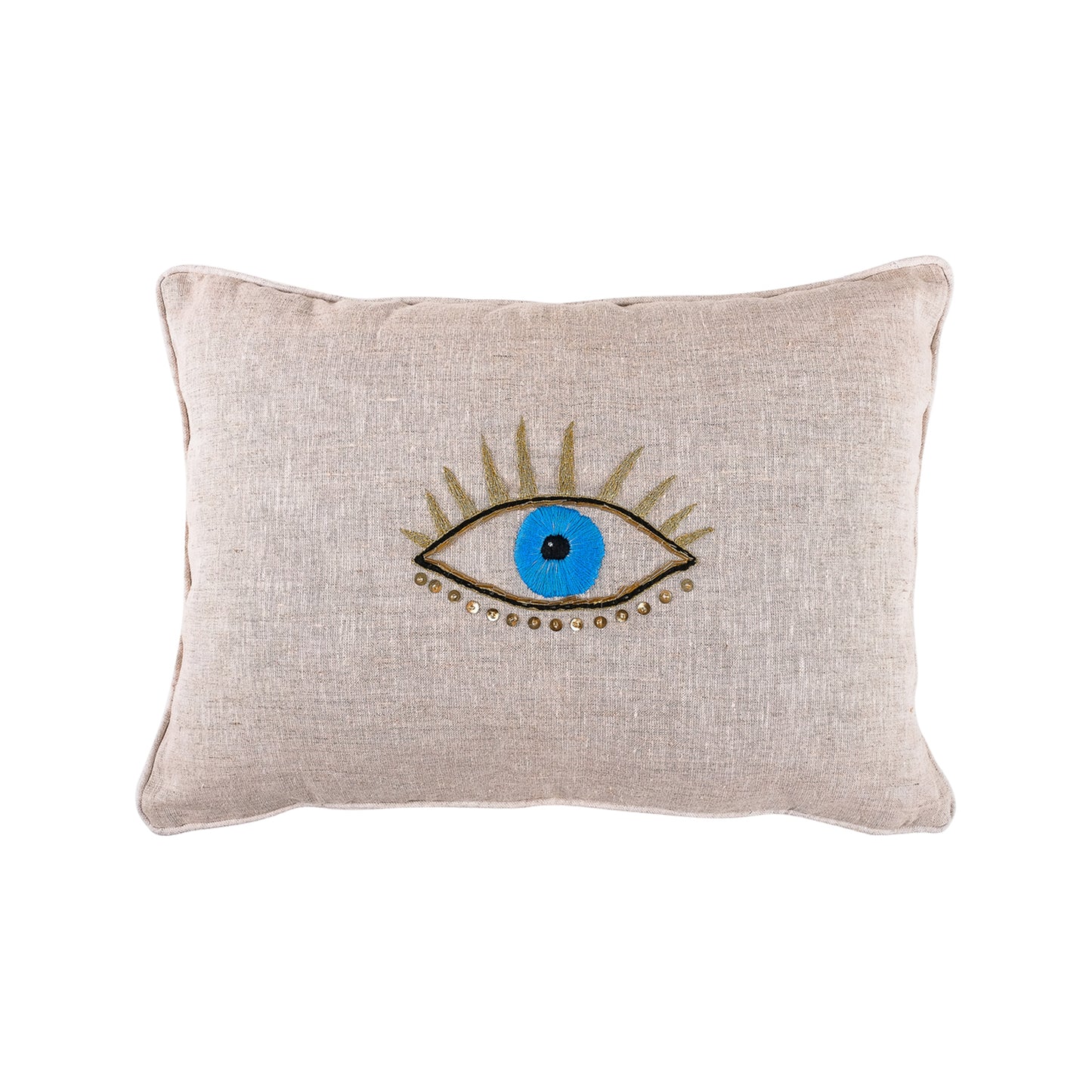 Evil Eye Hand-Made Embroidery Pillowcase