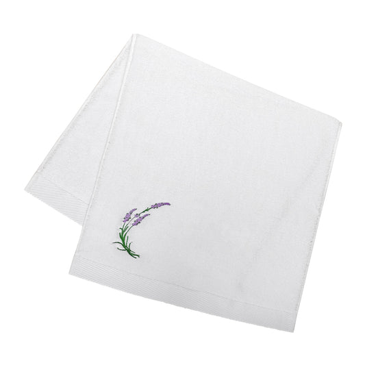 Lavender Embroidery Face Towel