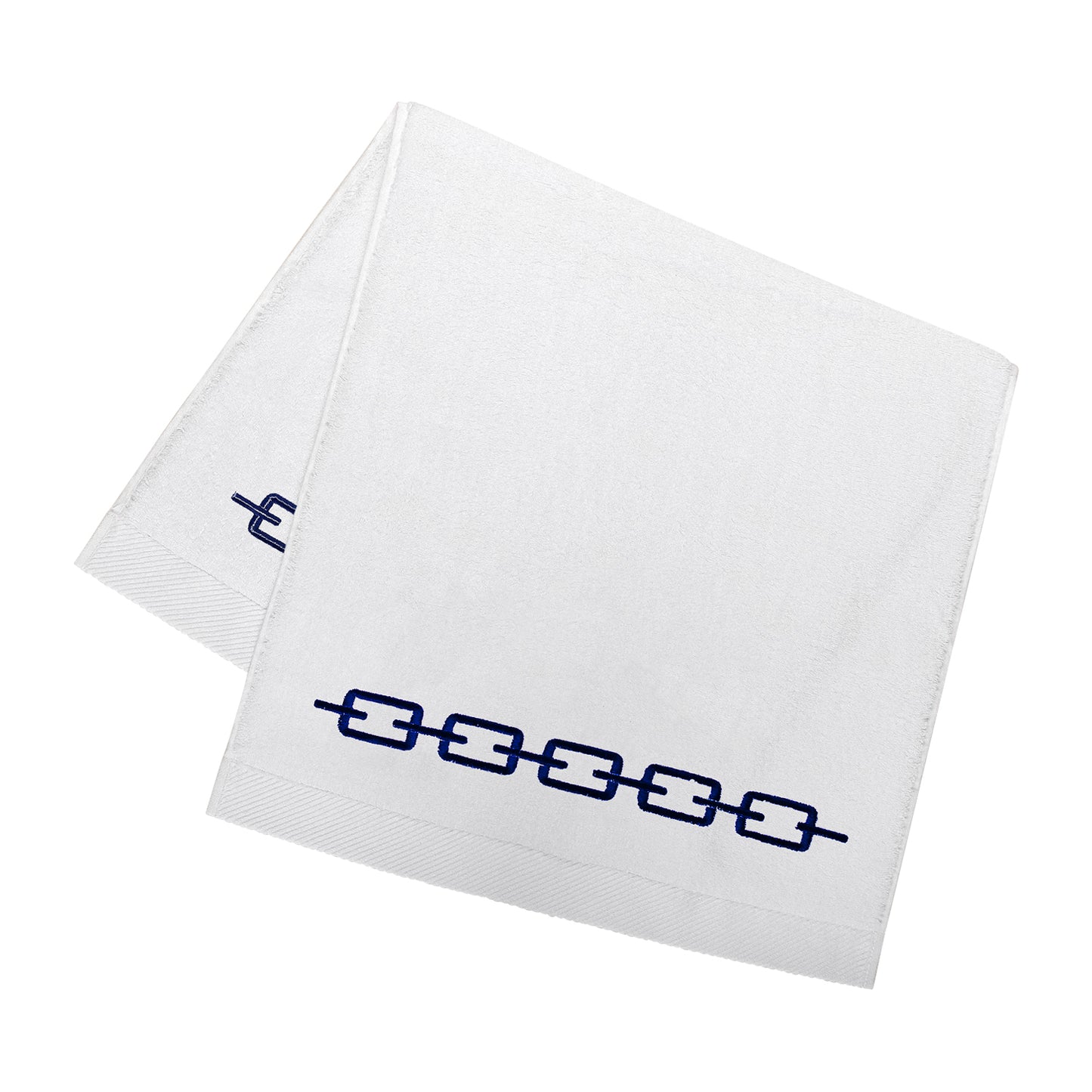 Navy Chain Towel