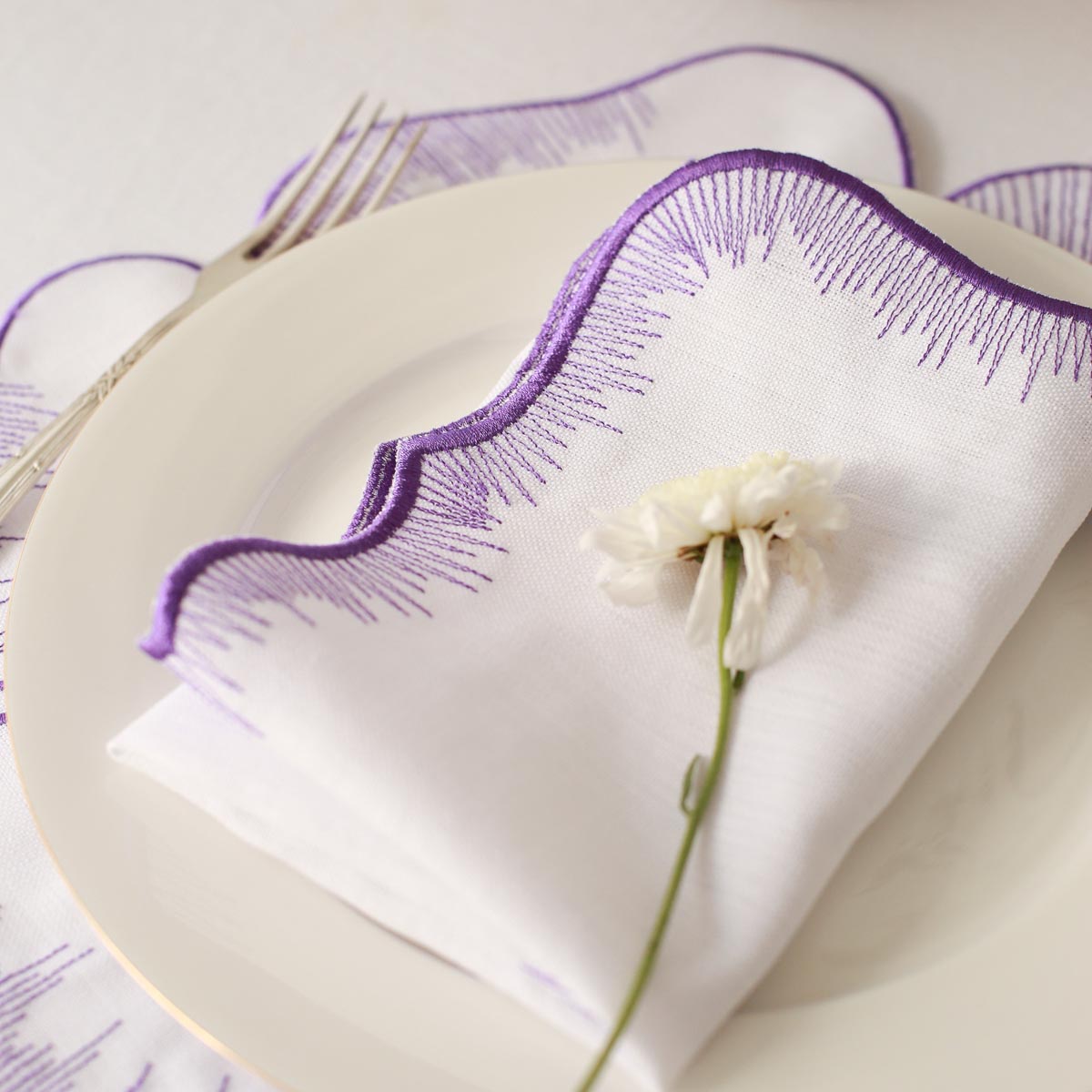 Purple Floral Napkins (Set of 2)