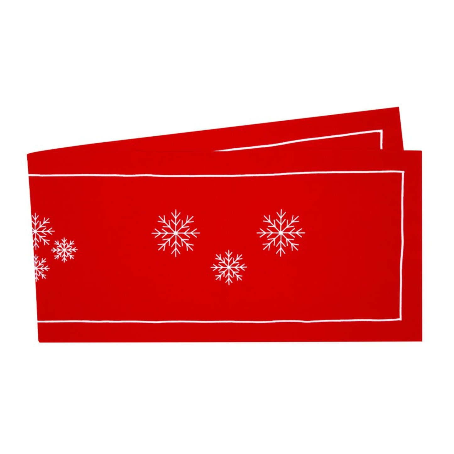 Snowflake Embroidery Cotton Runner