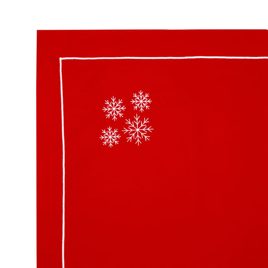 Snowflake Embroidery Cotton Tablecloth