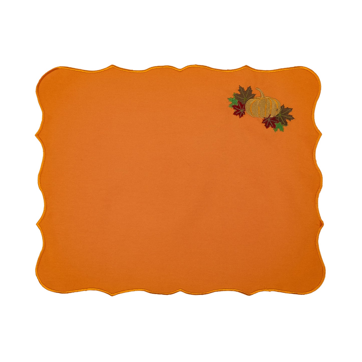Pumpkin Embroidery Cotton Placemat (Set of 2)