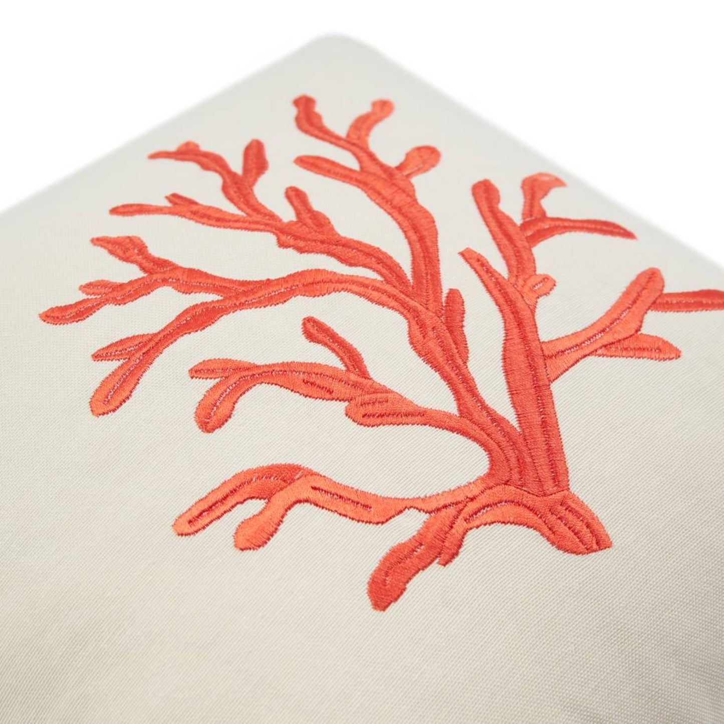 Red Coral Embroidery Pillowcase