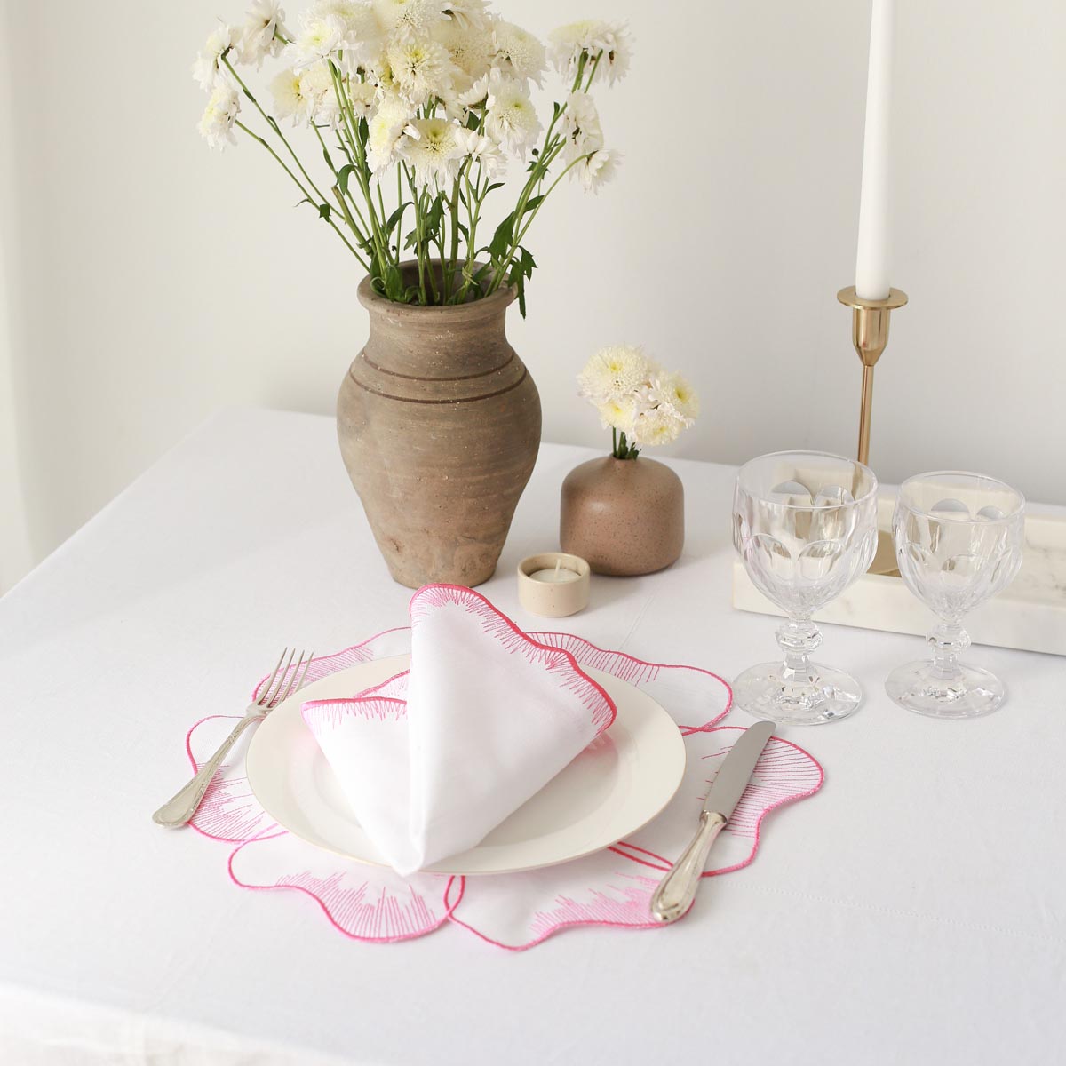 Pink Flora Napkins (Set of 2)