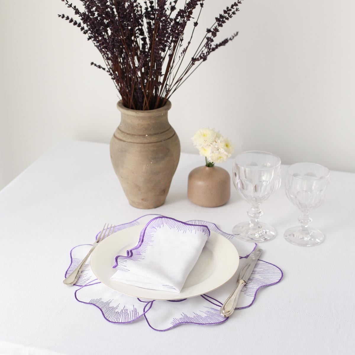 Purple Floral Napkins (Set of 2)