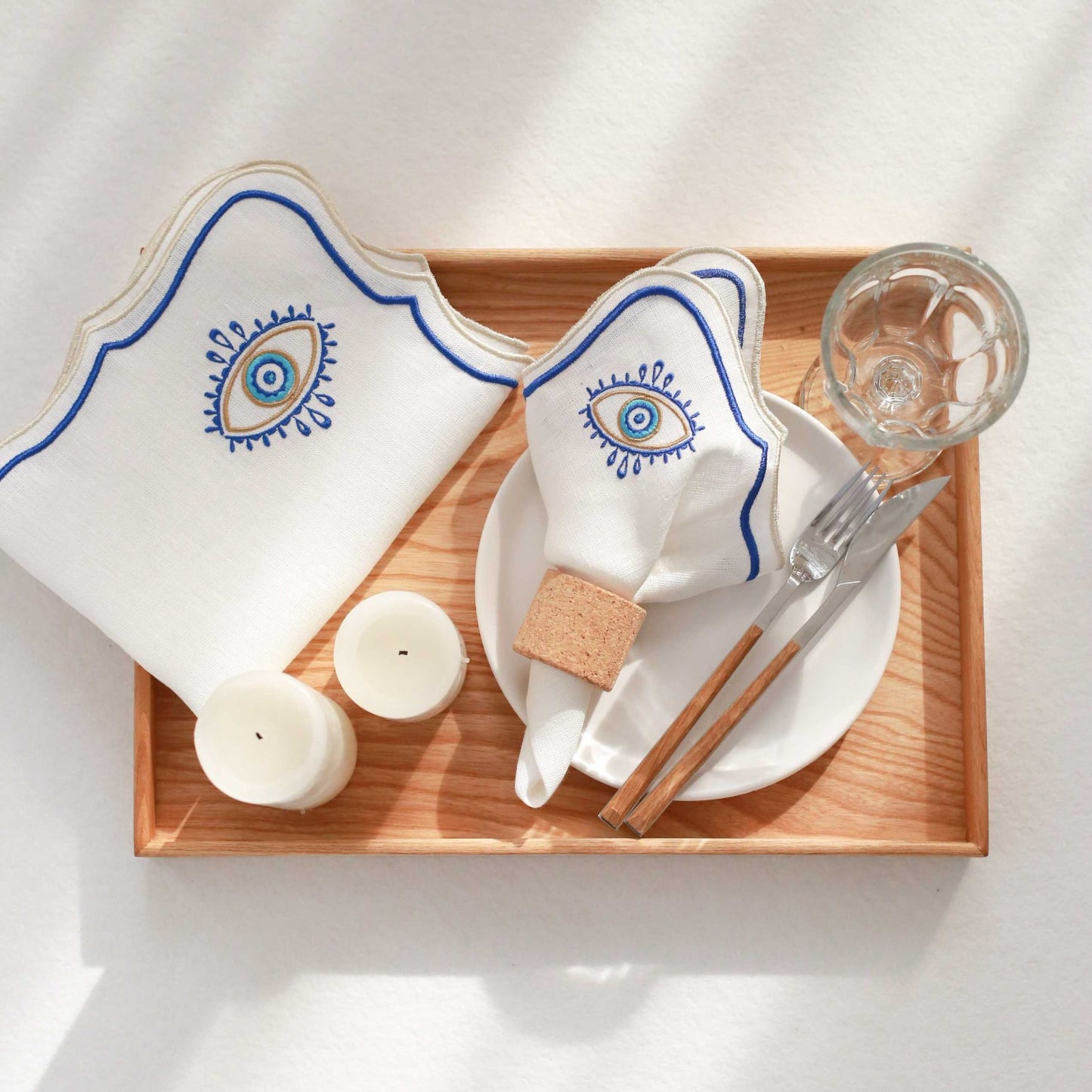 Evil Eye Linen Placemats (Set of 2)