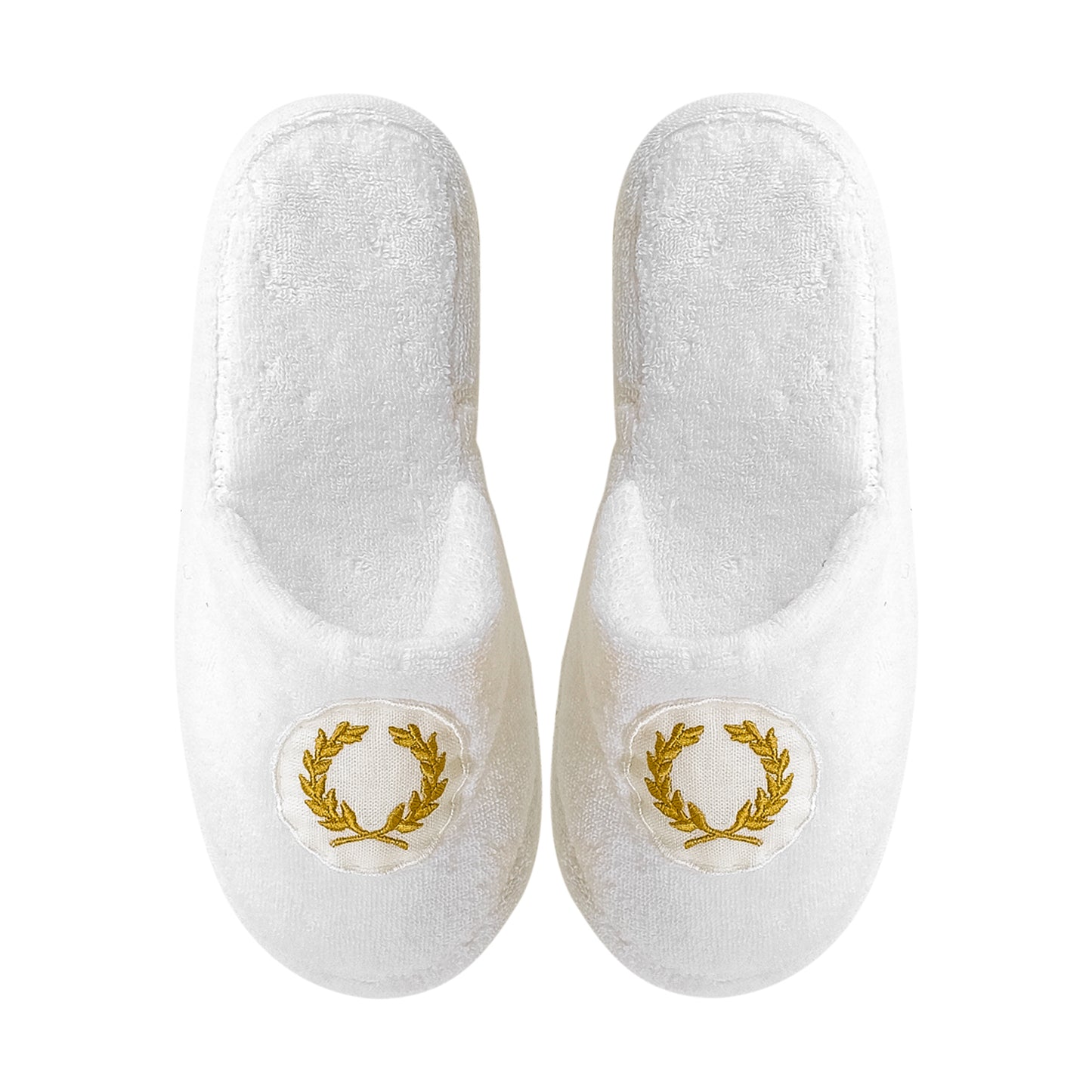 Golden Petals Embroidery Cotton Bath Slippers