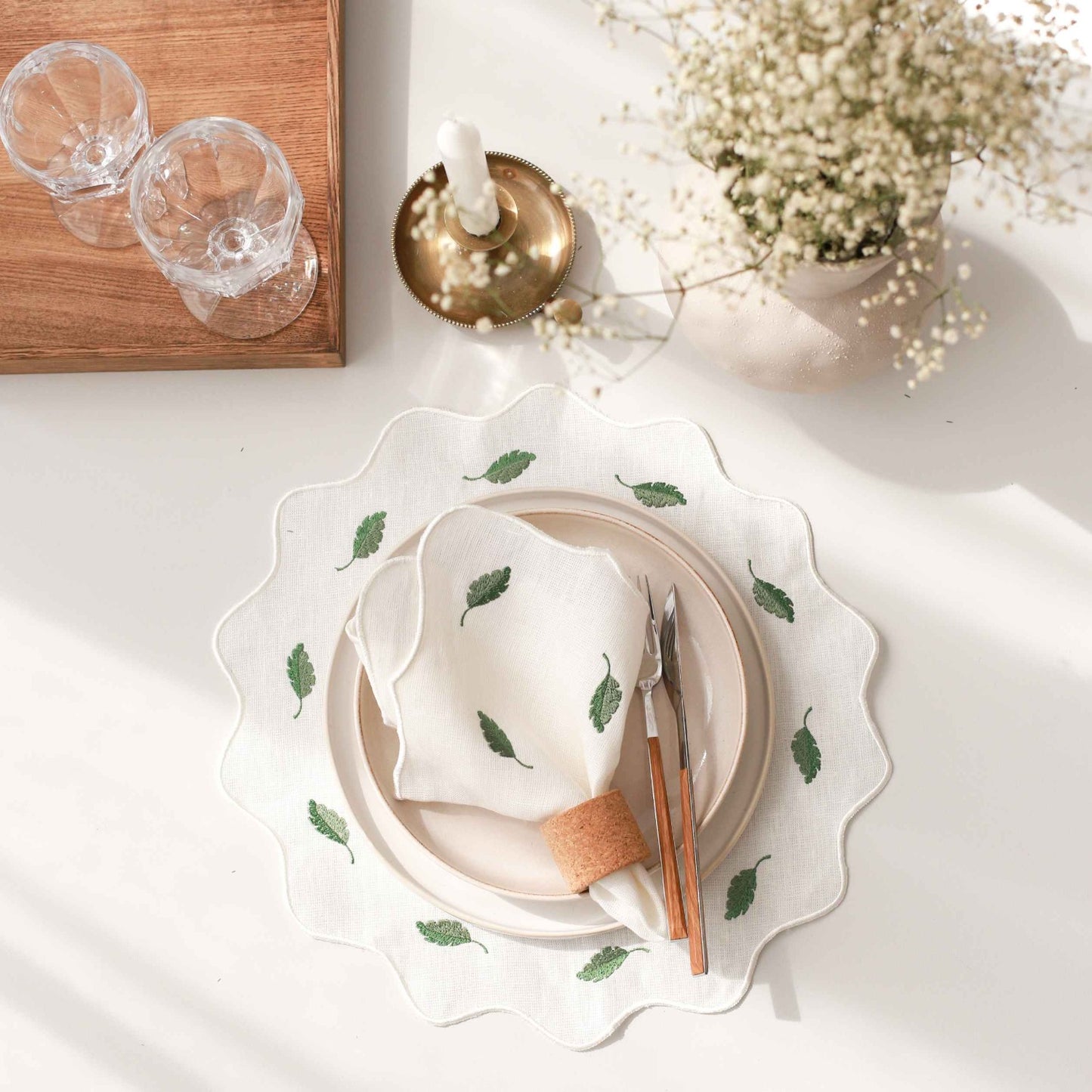 Flora Linen Napkins (Set of 2)