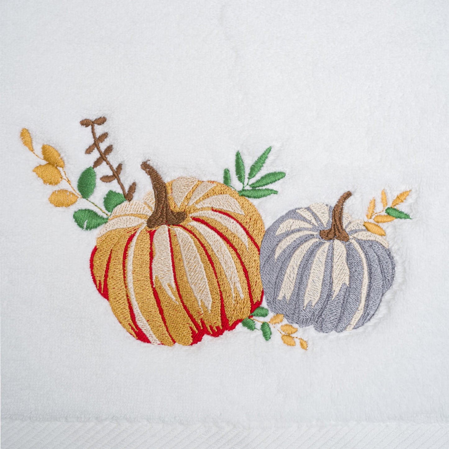 Pumpkin Embroidery Face Towel