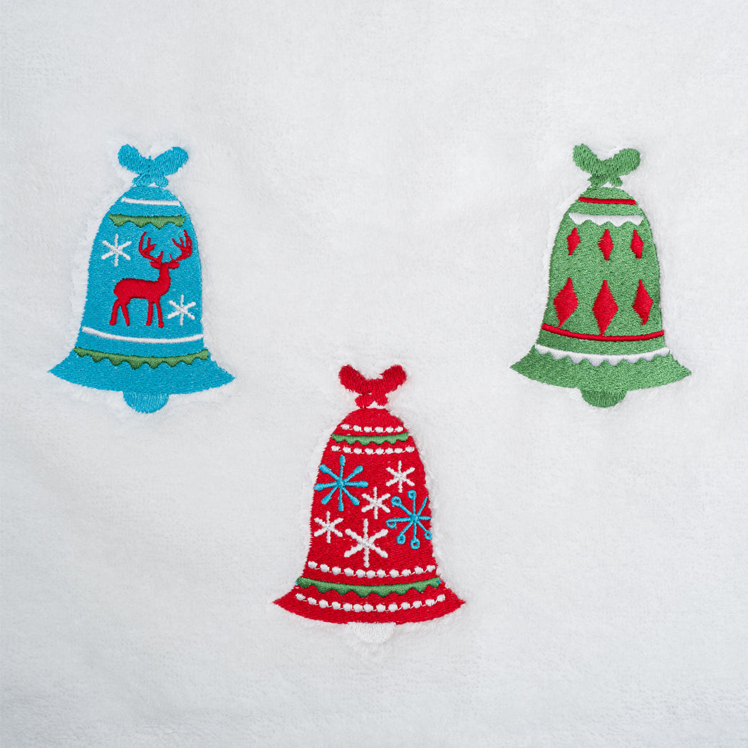 Christmas Bells Embroidery Face Towel