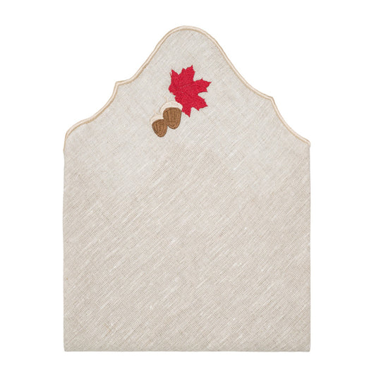 Set of 2 Hazelnut  Embroidery Linen Napkin