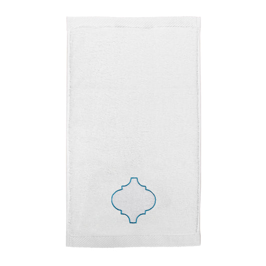 Turqoise Catena Embroidery Hand Towel