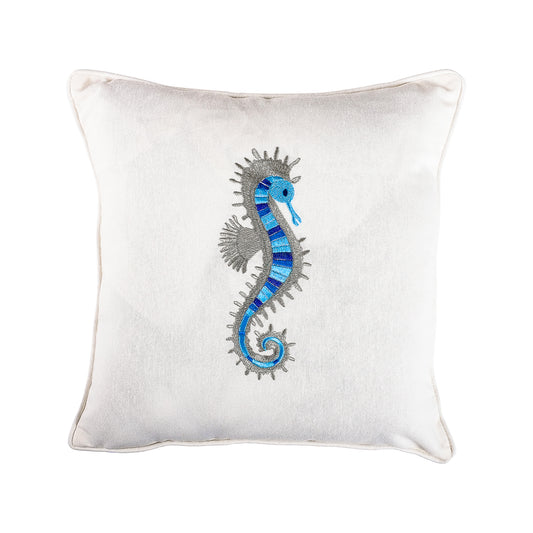 Seahorse Embroidery Pillowcase