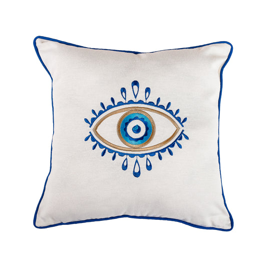 Evil Eye Embroidery Pillowcase