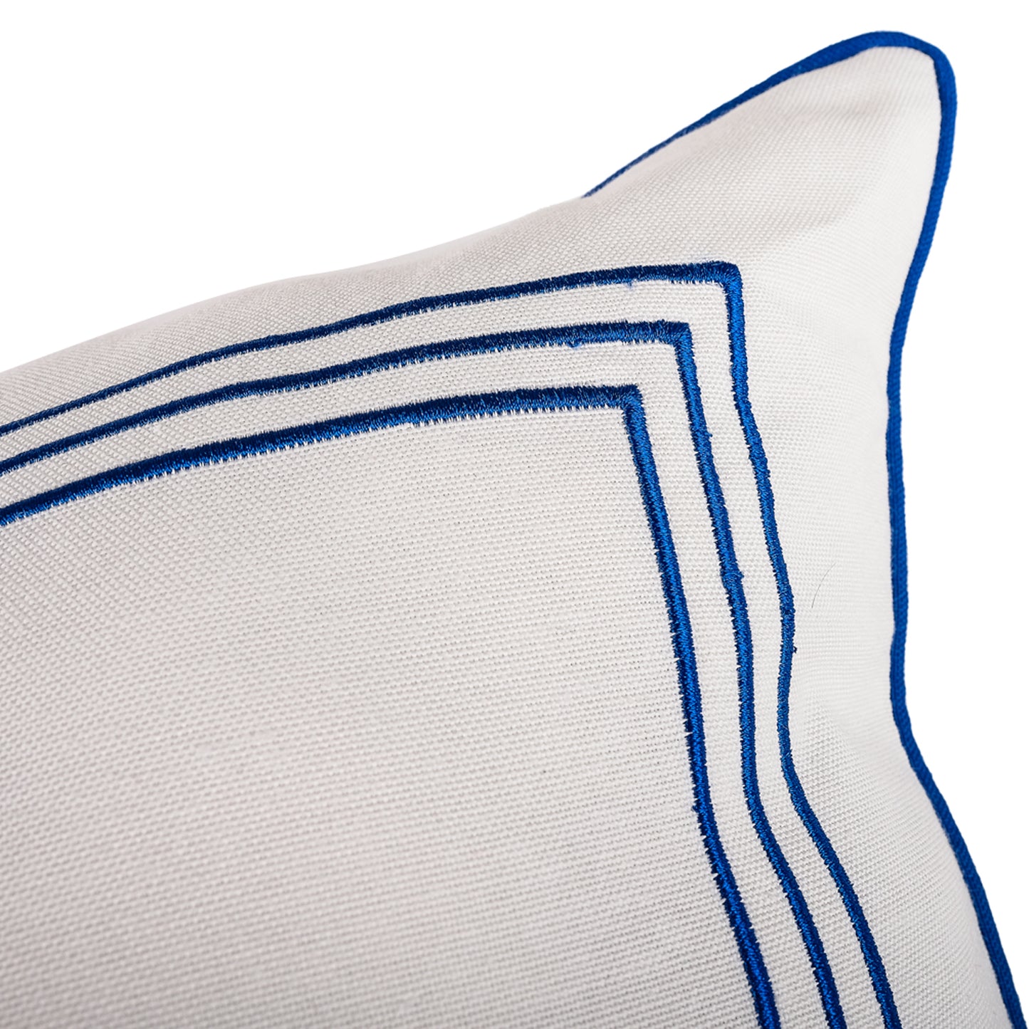 Navy Stripes Embroidery Pillowcase