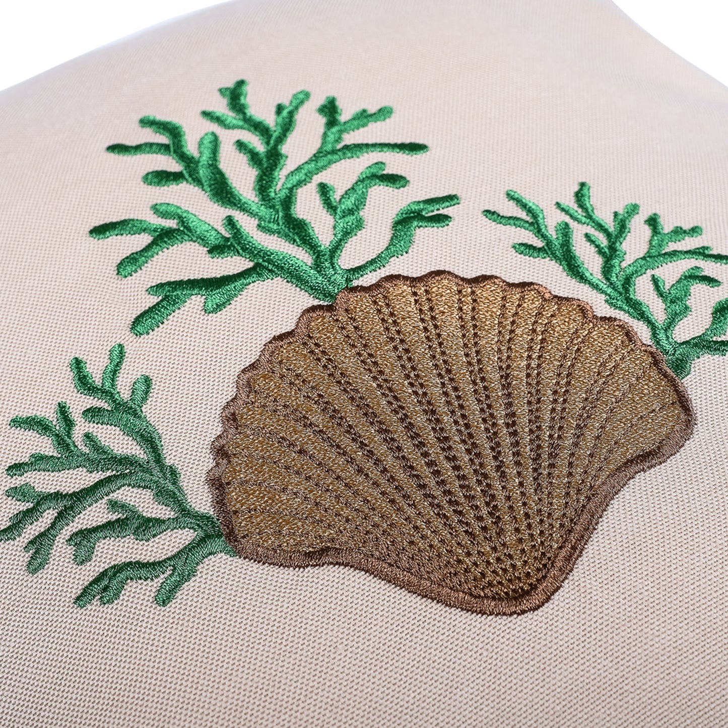 Seashell Embroidery Pillowcase