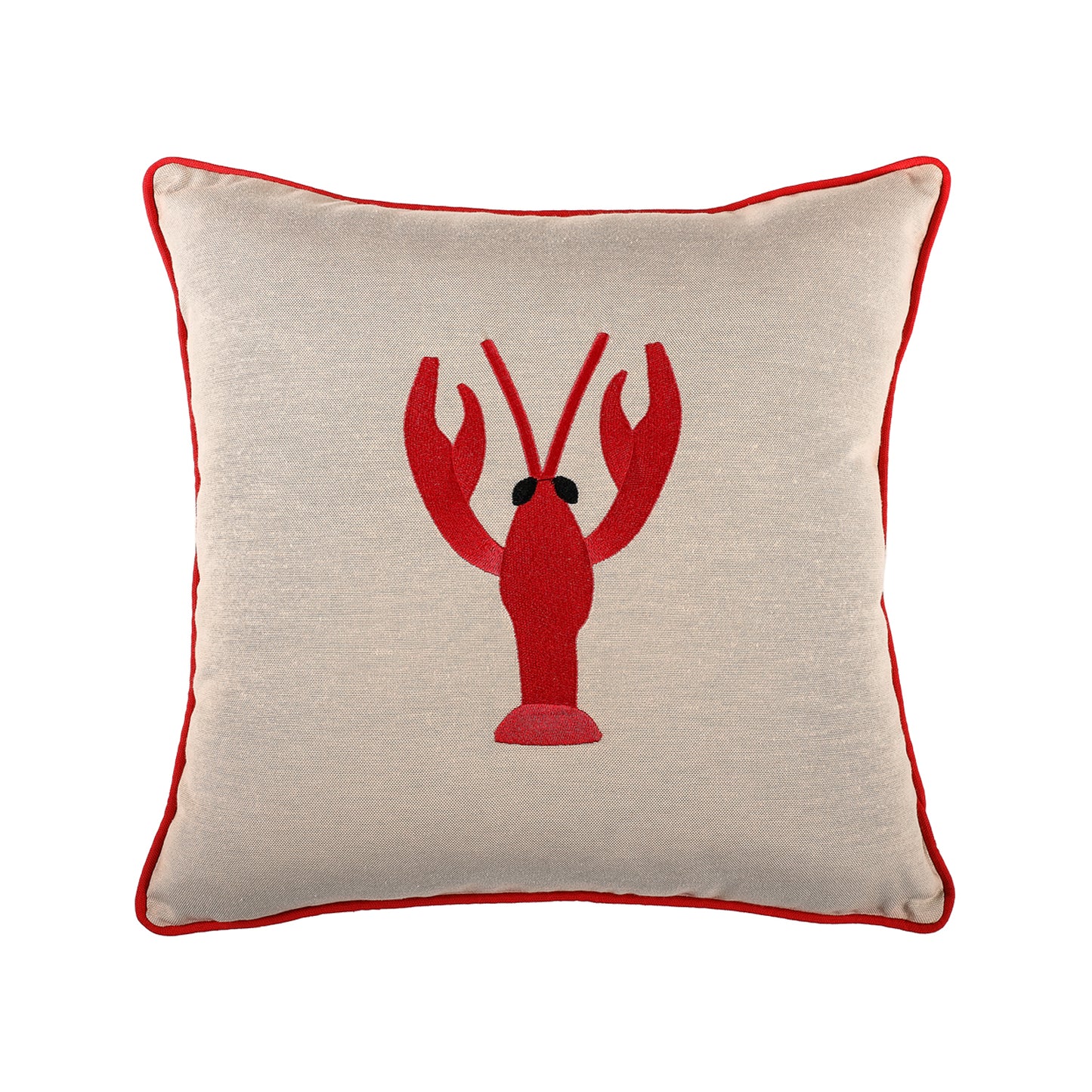 Lobster Embroidery Pillowcase