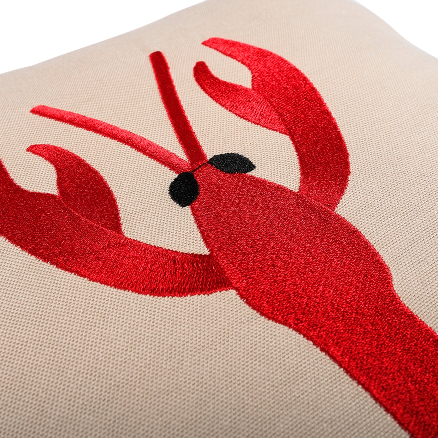 Lobster Embroidery Pillowcase