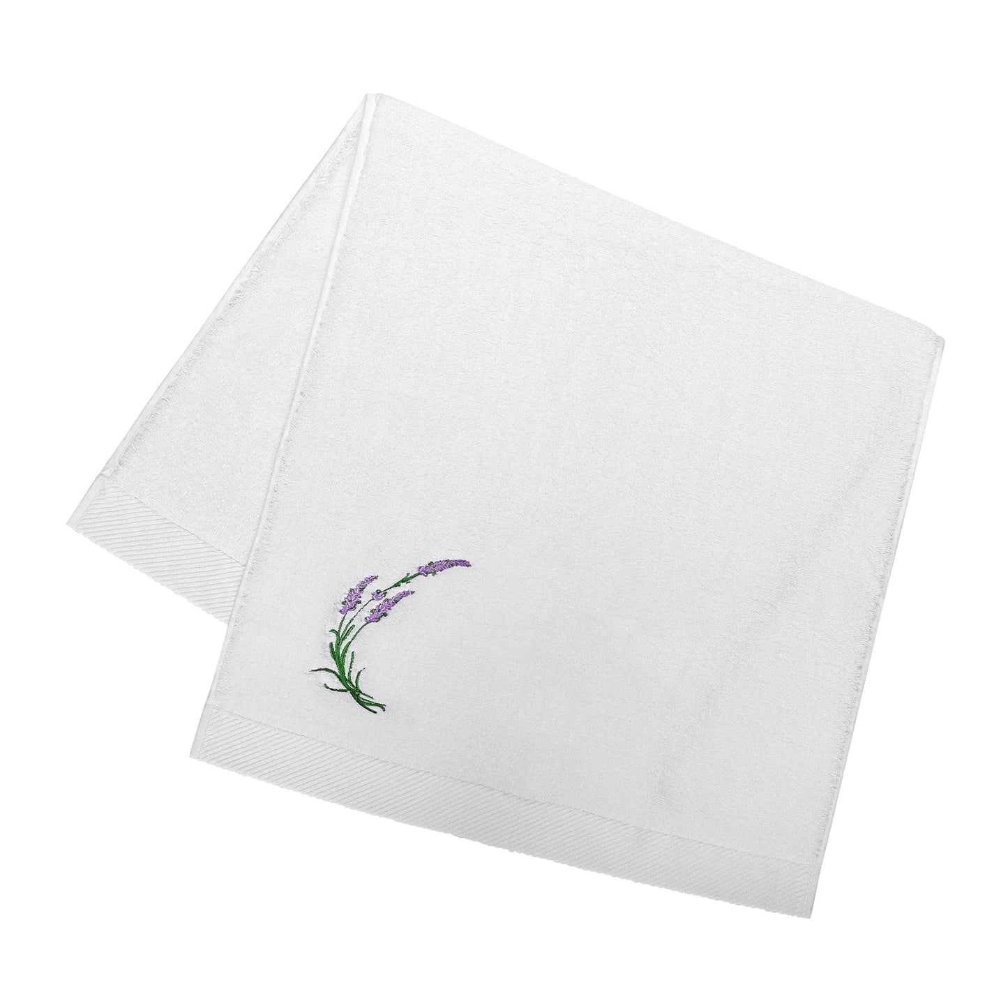 Lavender Embroidery Face Towel