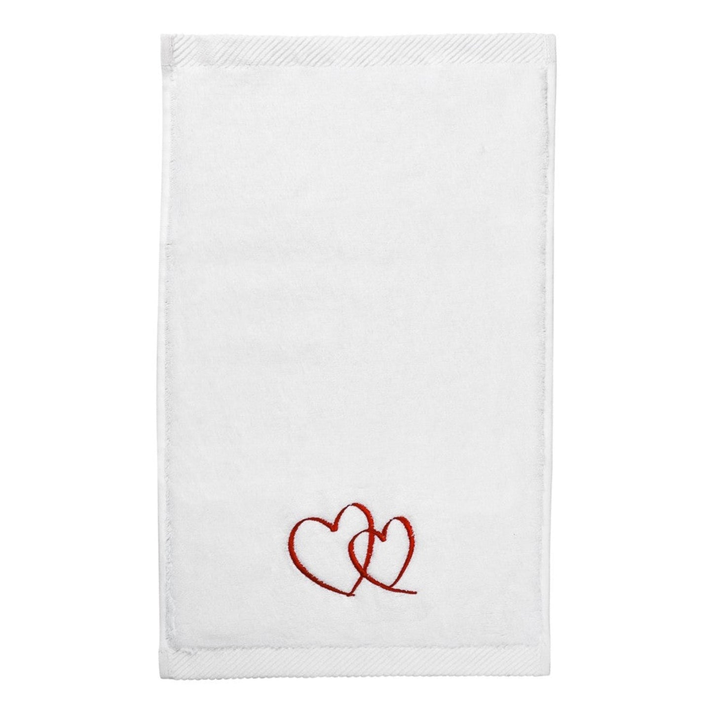 Hearts Embroidery Hand Towel