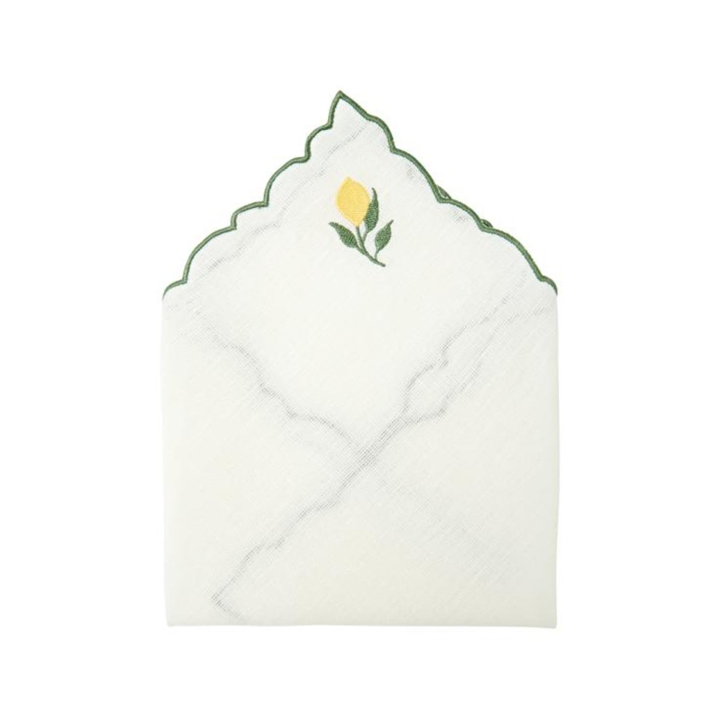 Lemon Embroidery Linen Napkins (Set of 2)