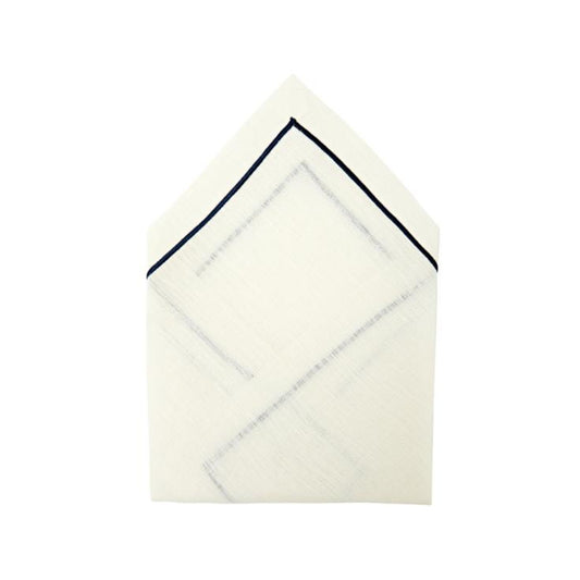 Navy Stripped Linen Napkins (Set of 2)