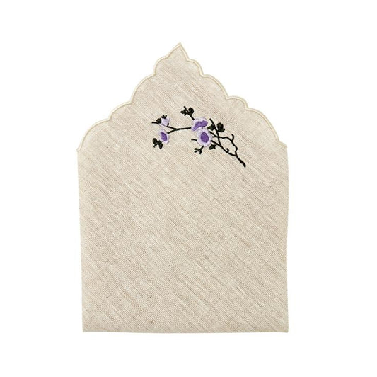 Purple Viola - Set of 4 Linen Napkin